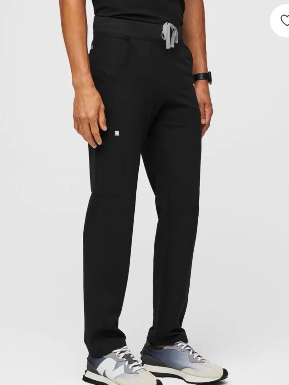 Figs Axim Men’s Straight Leg Scrub Trousers Black Small